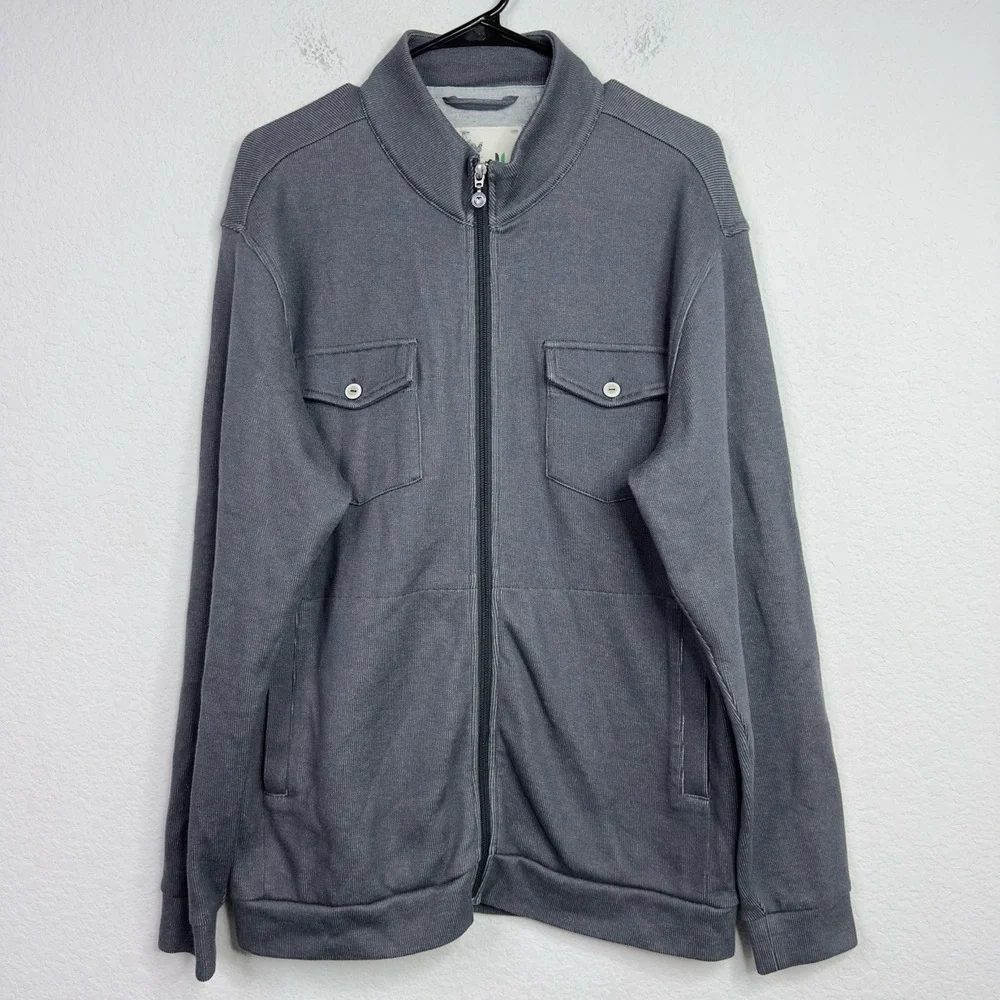 Linksoul Jacket Mens L Gray Zip Basic Preppy Utility Athleisure Minimalist Urban